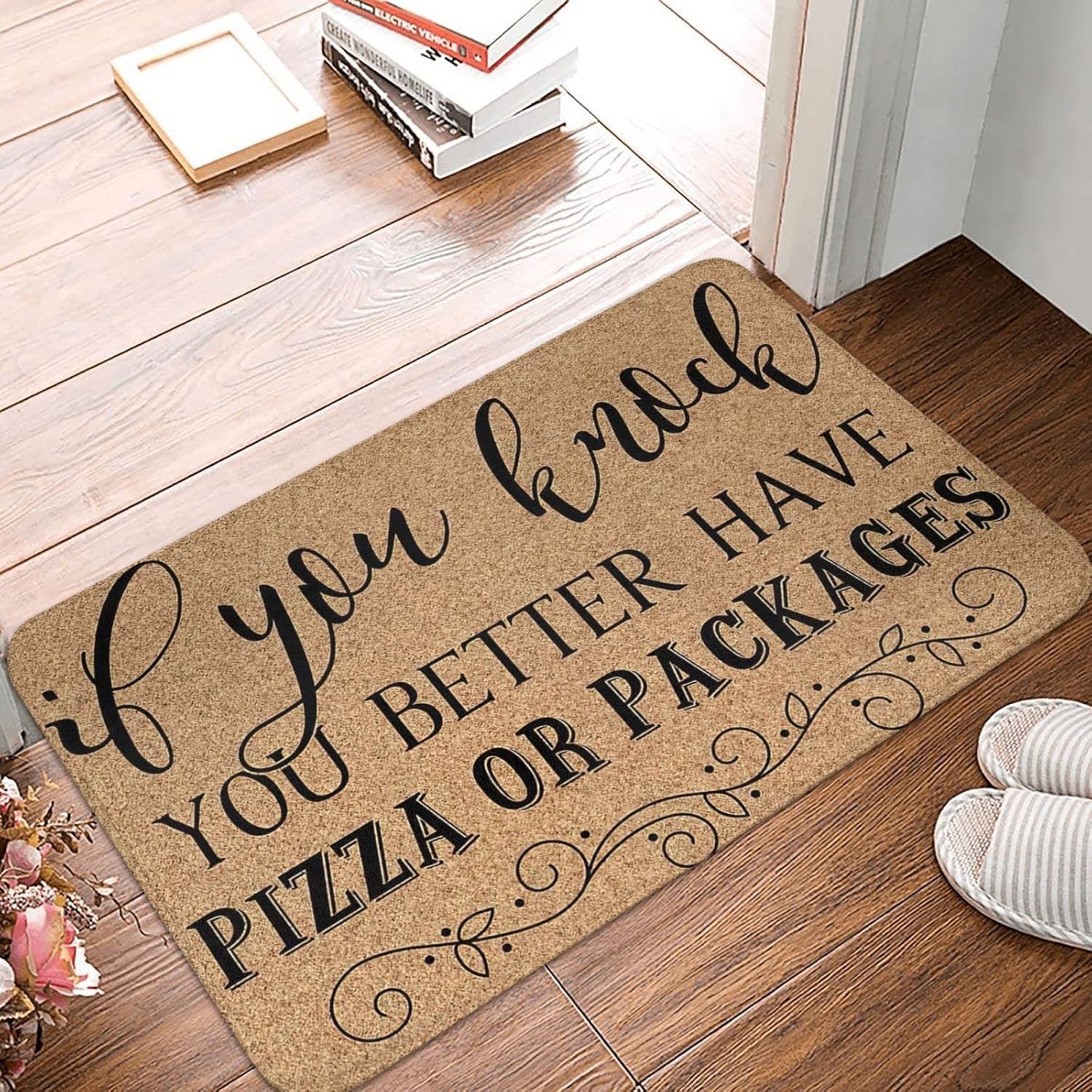 Door Mats Outdoor If You Knock You Better Have Pizza Or Packages Doormat Indoor for