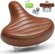 CDYWD Wide Bike Seat for Men Women Comfort, Large Soft Padded Bicycle Seat Cushion, Oversized Comfortable Replacement Sadd...