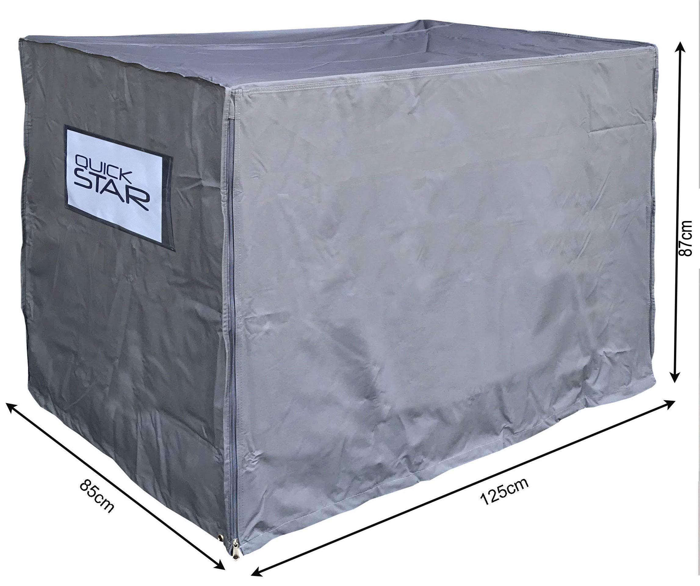 QUICK STAR Housse de protection pour boîte à barreaux - 125 x 85 x 87 cm - Gris