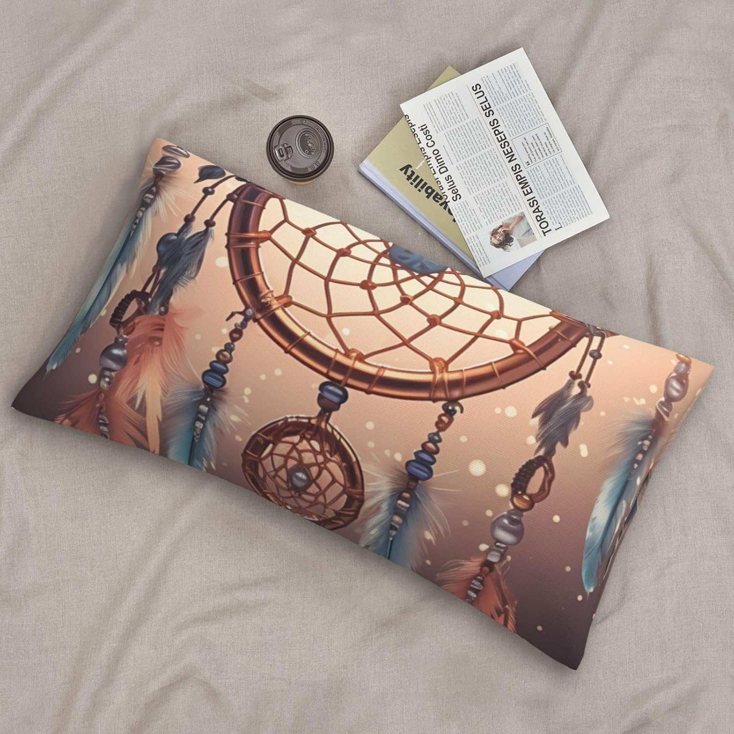 Pillowcases Set of 2, Native American Dream Catcher King Pillow Cases for Hair and Skin, Super Soft Cozy Pillow Case Covers with Envelop Closure, 20x36 Inches Pillow Covers for Sleeping Gift