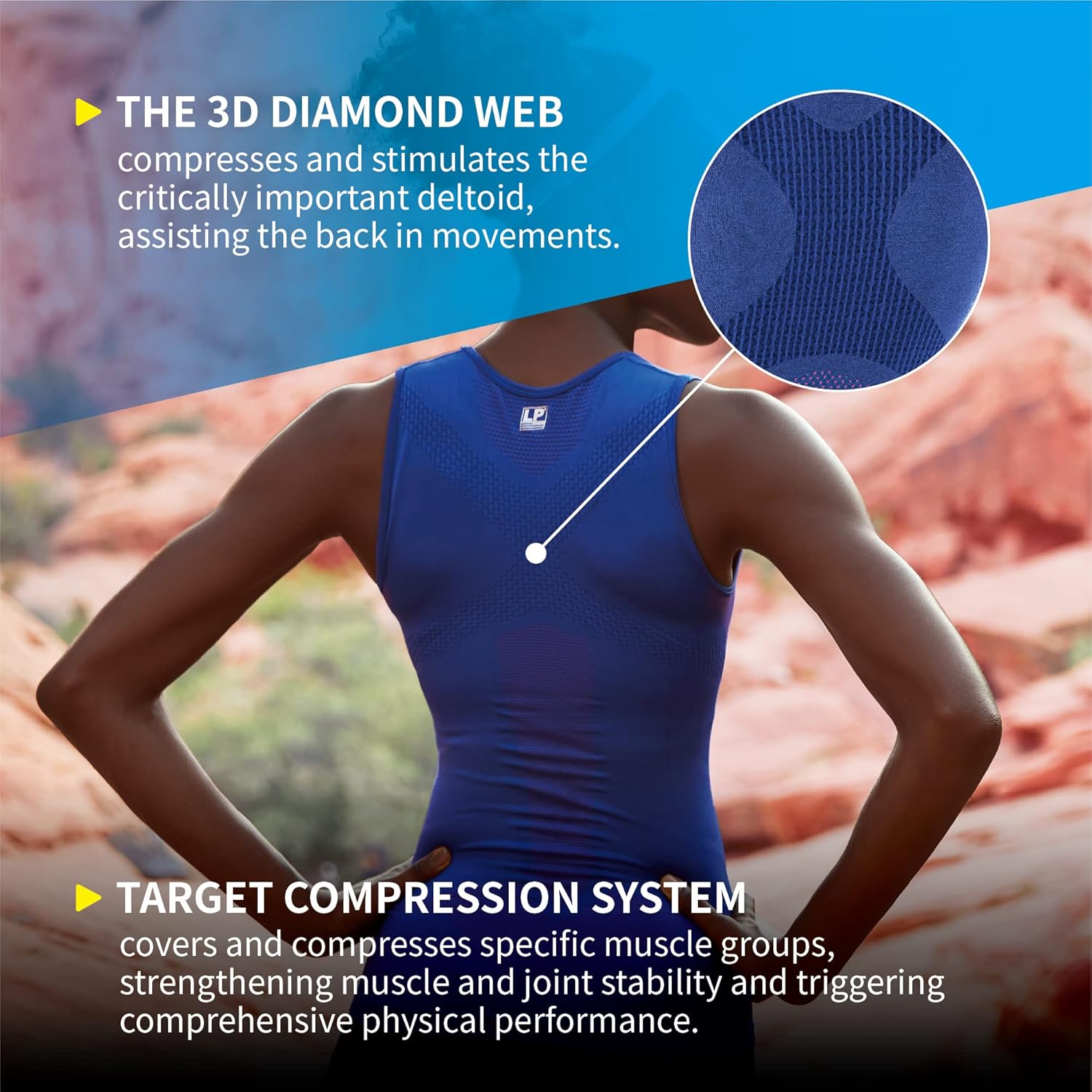 LP SUPPORT Women's AIR Compression Tank Top ARF2201Z - Workout, Gym, Yoga - Ultimate Comfort & Support Shapewear