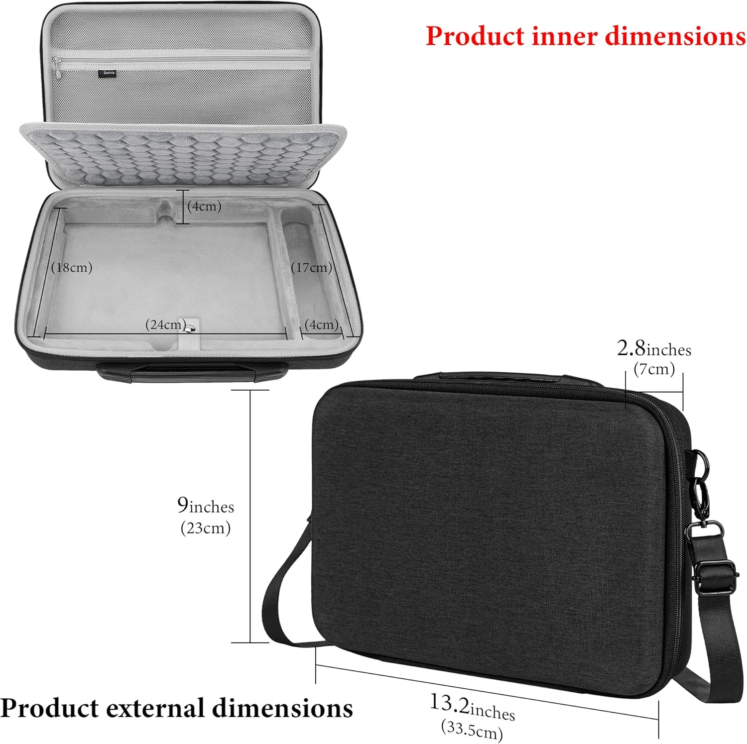 GEEKRIA Hard Shell Travel Case Compatible with Teenage Engineering EP-133 K.O. II/EP-1320/ EP-40 Riddim Reggae Sampler, Audio Sampler Carrying Bag (Dark Gray) - Image 5