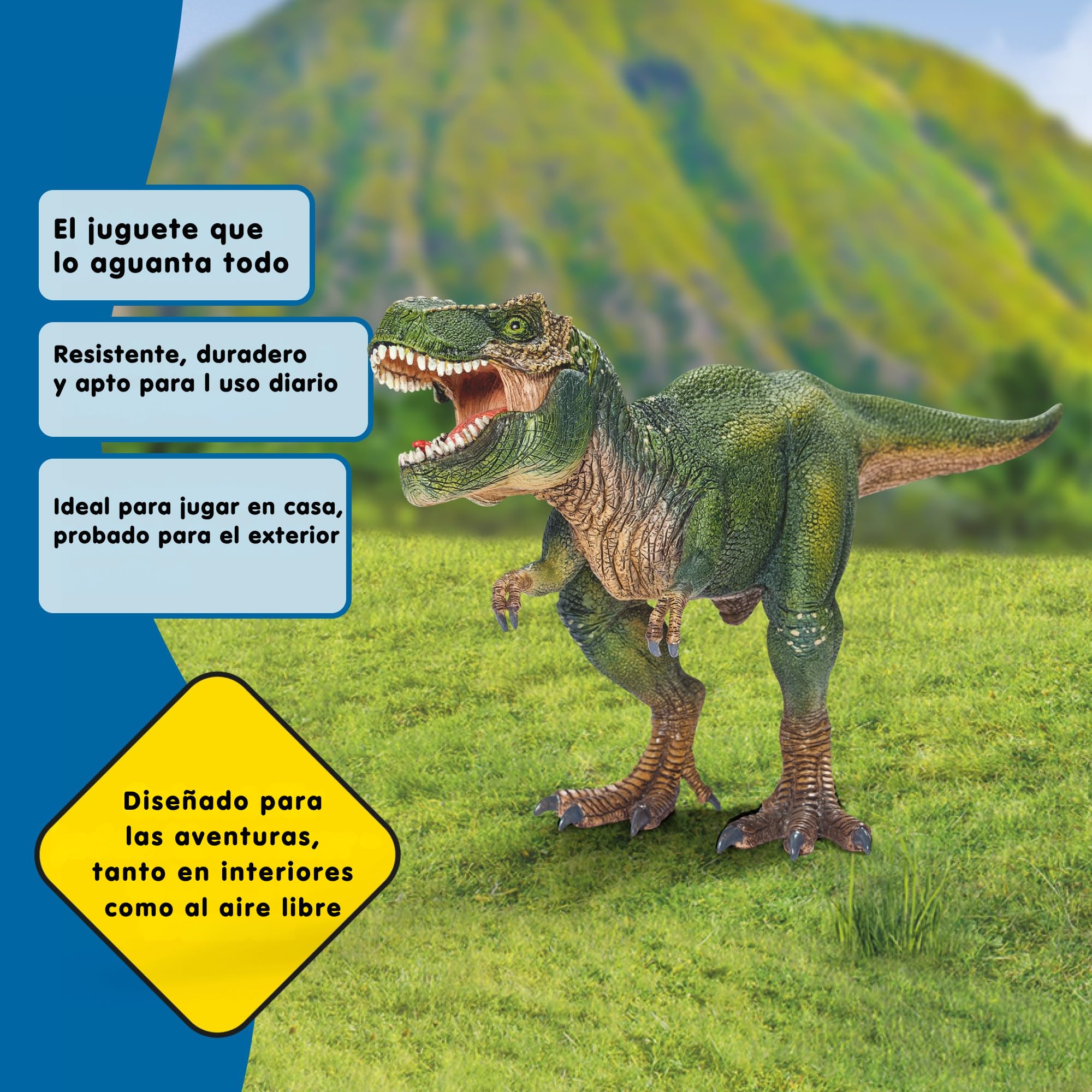 Schleich Dinosaurs | Tyrannosaurus Rex 14525 | Dinosaurio Realista con mandíbula móvil | Gran Regalo para niños y niñas | Juguete de Dinosaurio Partir de 3 años | 28 x 10 x 14 cm