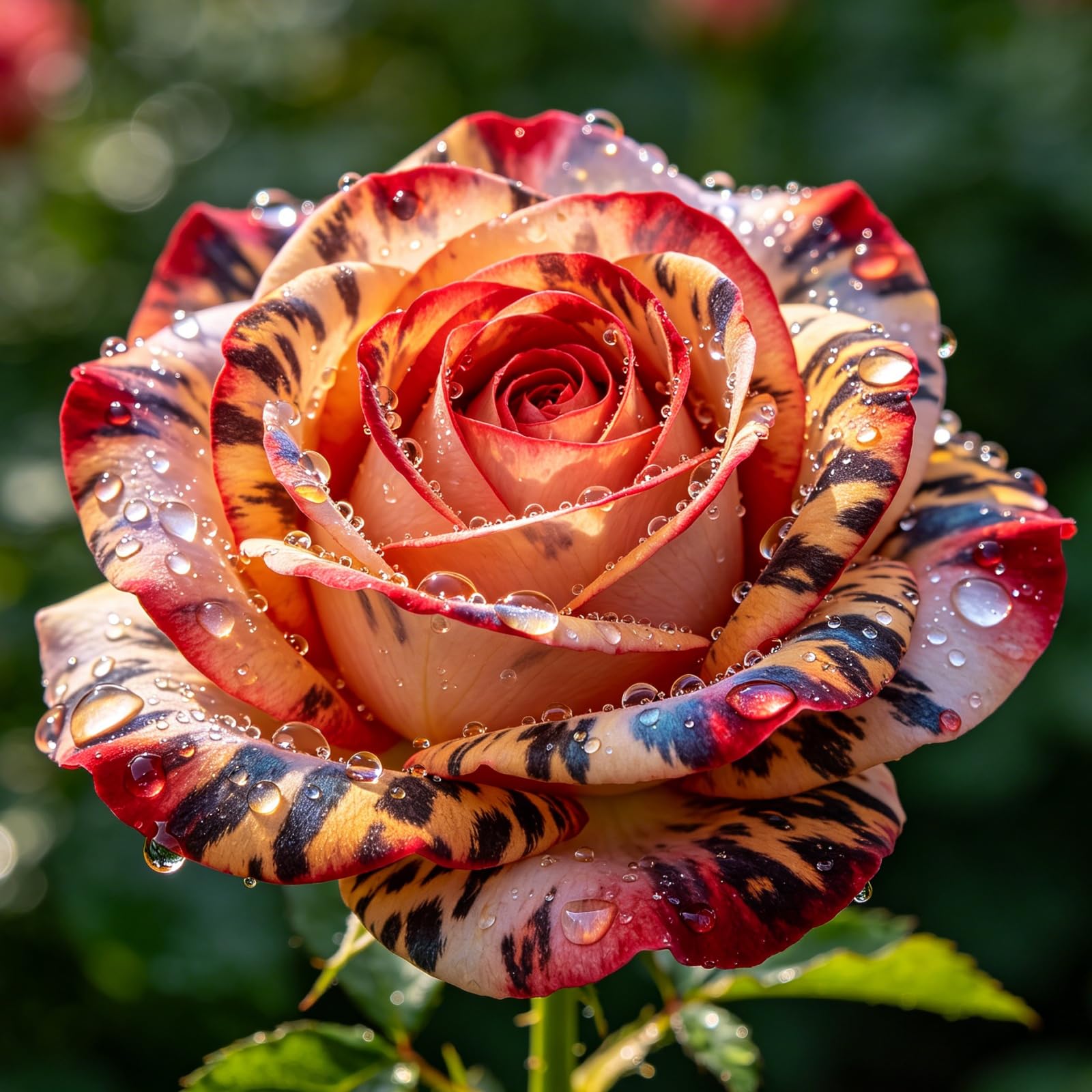 Bulbi di Rosa-Resistenti Perenne,Colori vivaci,Profumate,Decorazioni per il cortile che catturano lo sguardo,Adatta ai principianti-4Rizomi-B