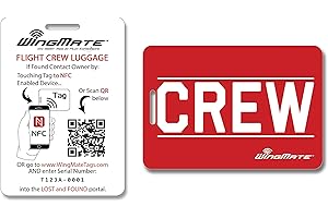 Titan Smart Tracking CREW Luggage Tag with Web App, in Red and White