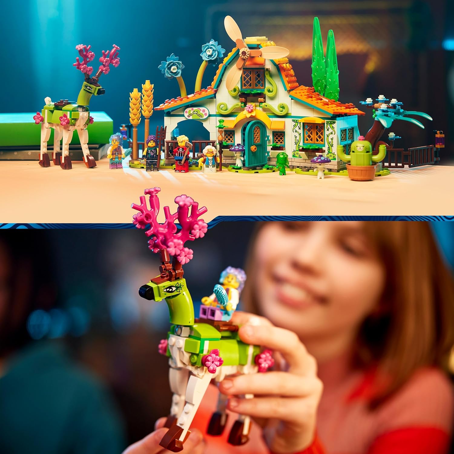 LEGO DREAMZzz 71459 Dream Creatures Squirrey Fantastic Farm Toy with 2-in-1 Deer Figure, Includes 4 TV Series Minifigures, Animal Game for Kids, Girls, Boys,