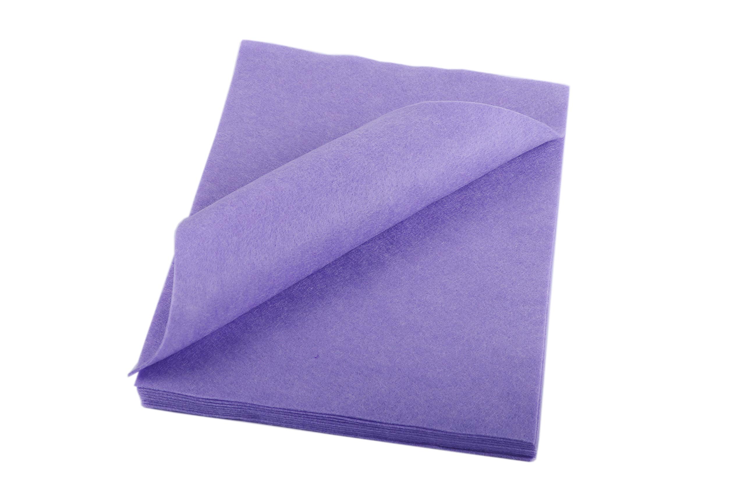 YYCRAFT Rękodzieło miękkie arkusze filcowe 23 cm x 30 cm - opakowanie 24 szt., lawenda