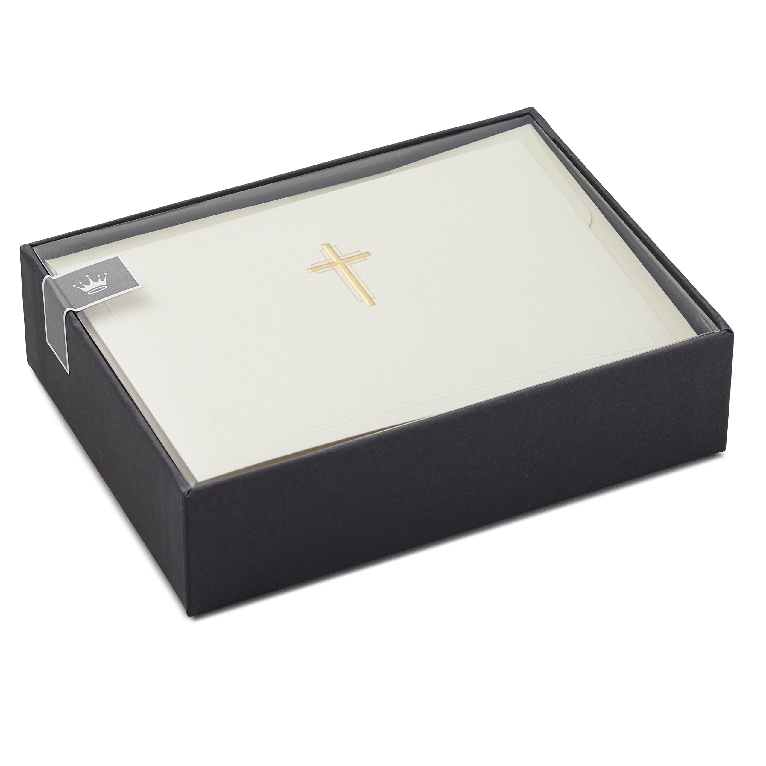 Hallmark Religious Blank Cards, Gold Cross (20 Cards with Envelopes) - Image 2