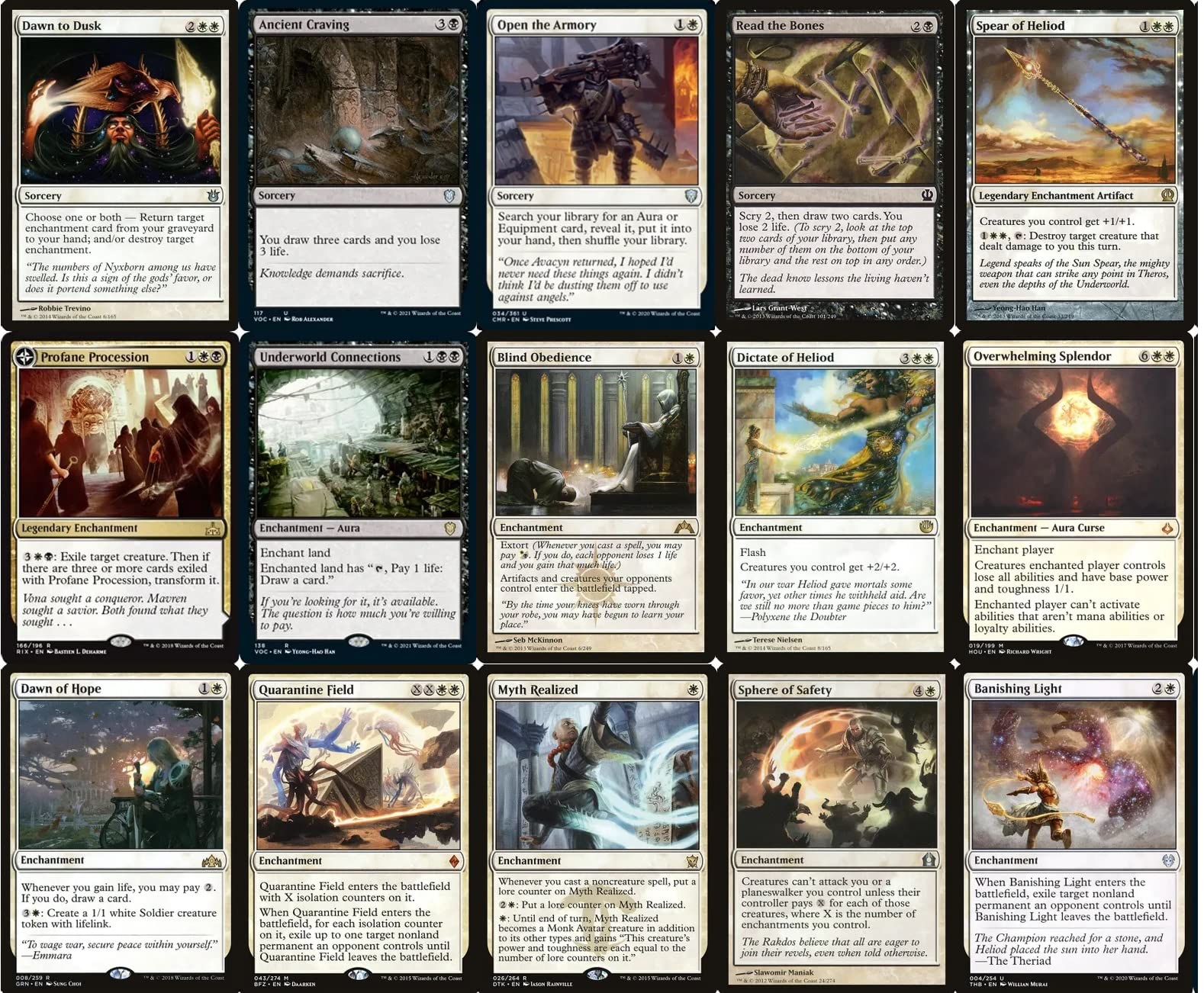 Amazon.com: Elite Enchantment Commander Deck- Daxos - Black White - Custom  Built - MTG - EDH