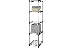 Whitmor Storage Tower with Shelves: Your Space-Saving Organization Solution