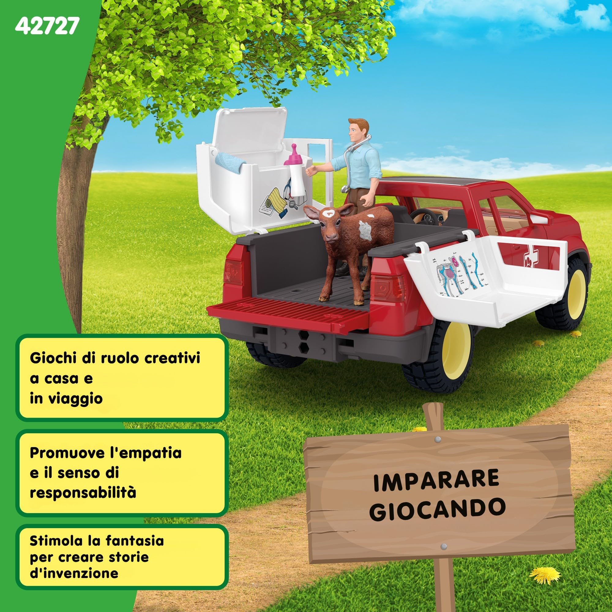 Schleich FARM WORLD | Missione del veterinario nella fattoria 42727