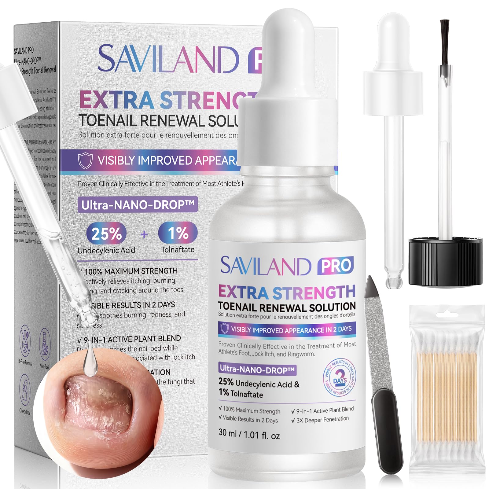 SAVILAND Toenail Fungus Treatment Triple Action Max Strength Nail Renewal