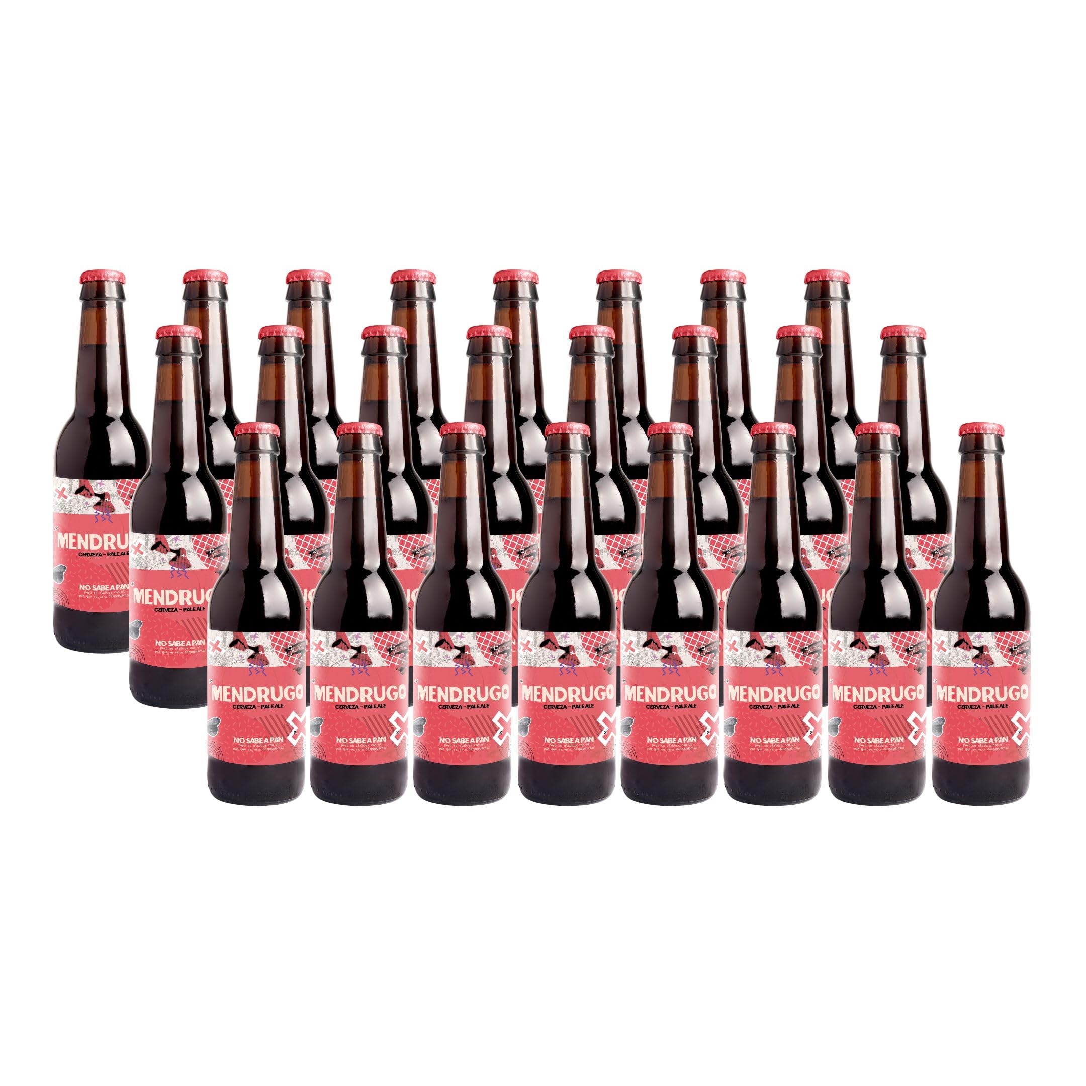 Pack Cerveza Artesana Sin Desperdicio Sr. Mendrugo 100% Natural - 24 Cervezas Artesanales Pale Ale 33cl elaboradas con pan - Sabor Único Suave y Original - Ideal para Regalo