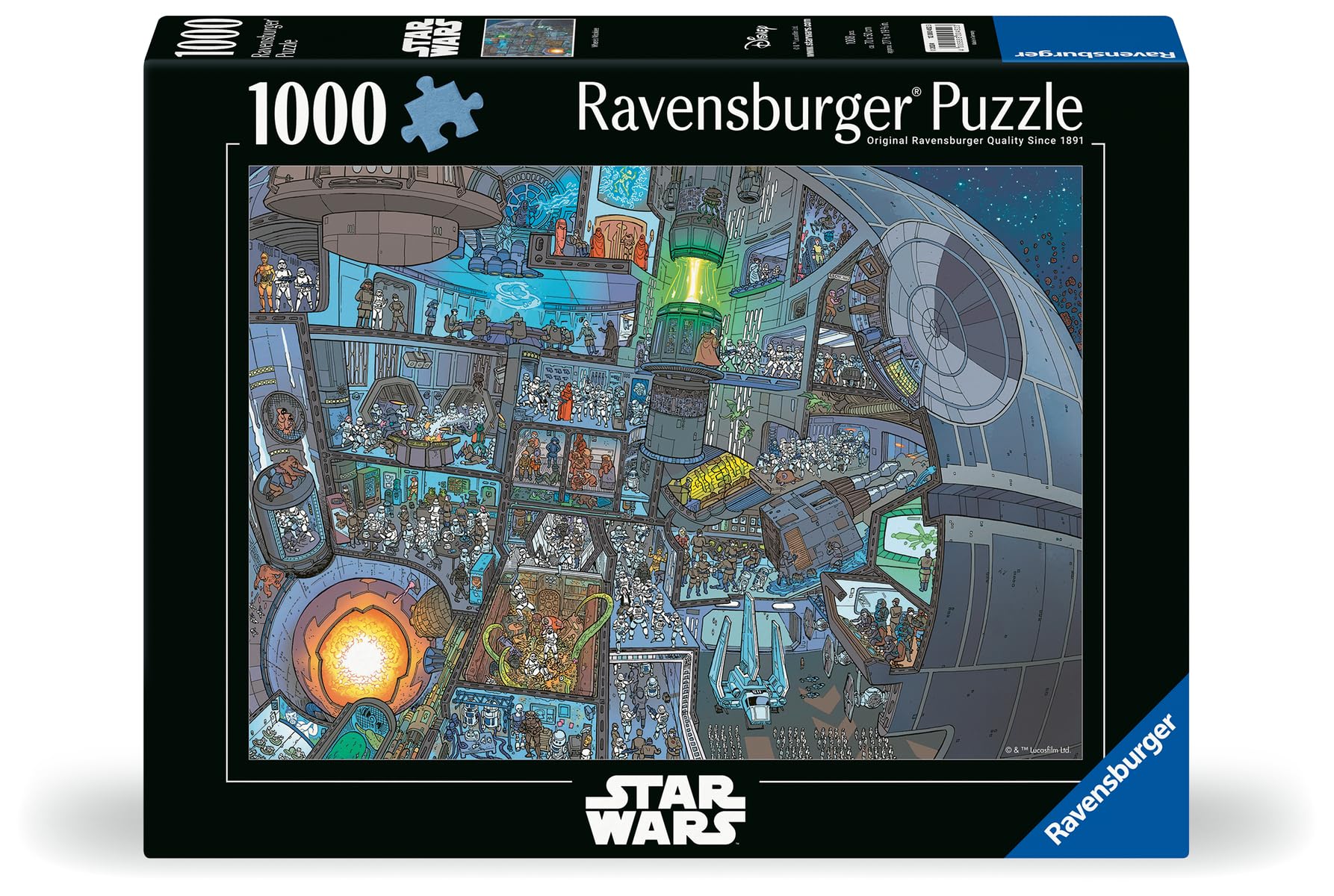 Ravensburger Star Wars: Where's Wookiee 1000 Piece Jigsaw Puzzle, Multicolor, 27.5 x 19.5 - Image 2