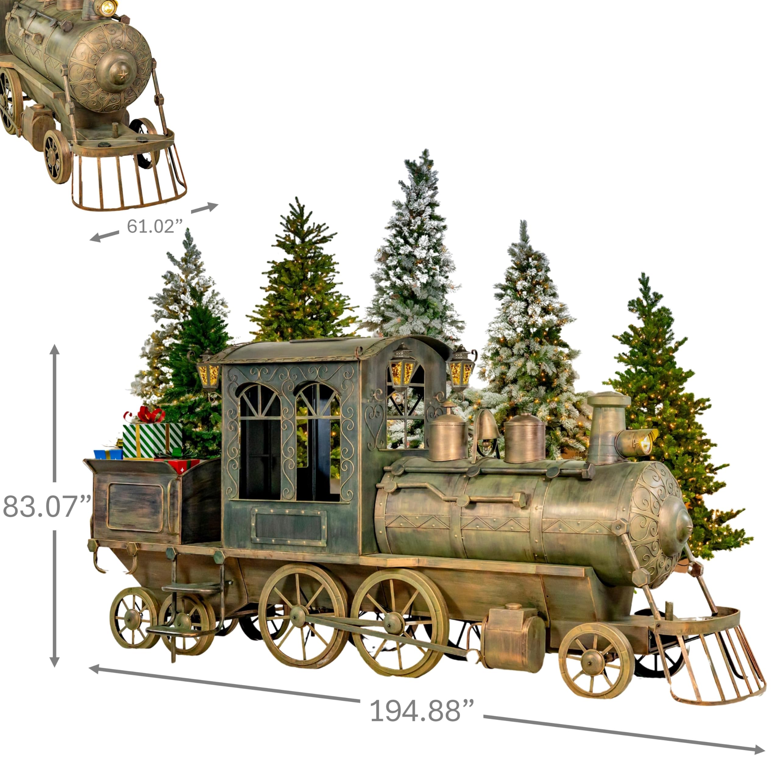 Amazon.com: Zaer Ltd. Large Metal Christmas Train Commercial