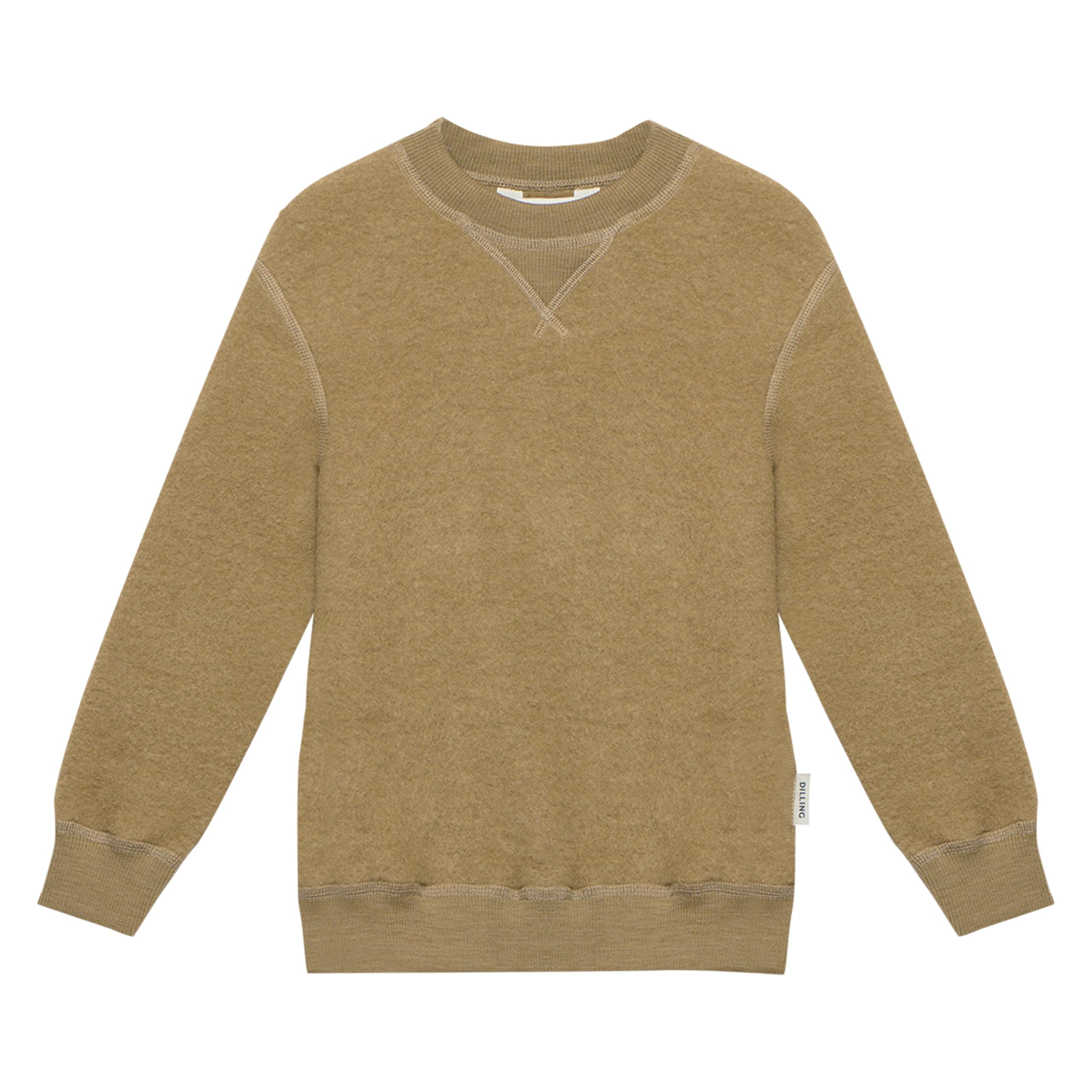 DILLING Children's merino wool fleece sweatshirt - Desert grass 5-6Y