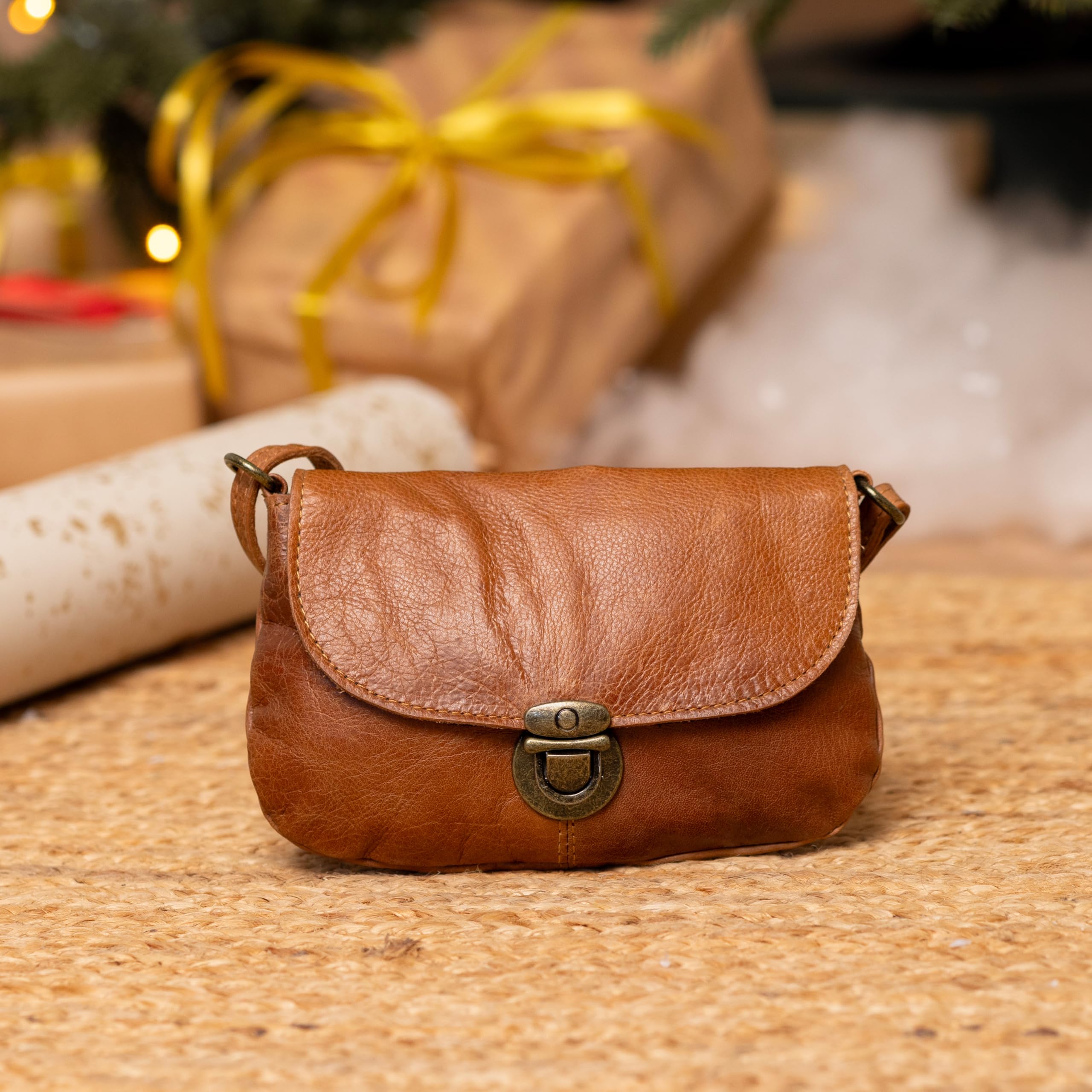 Gusti Umhängetasche Leder-Rona Handtasche Freizeittasche kleine Tasche Schultertasche Damen Ledertasche Vintage Leder