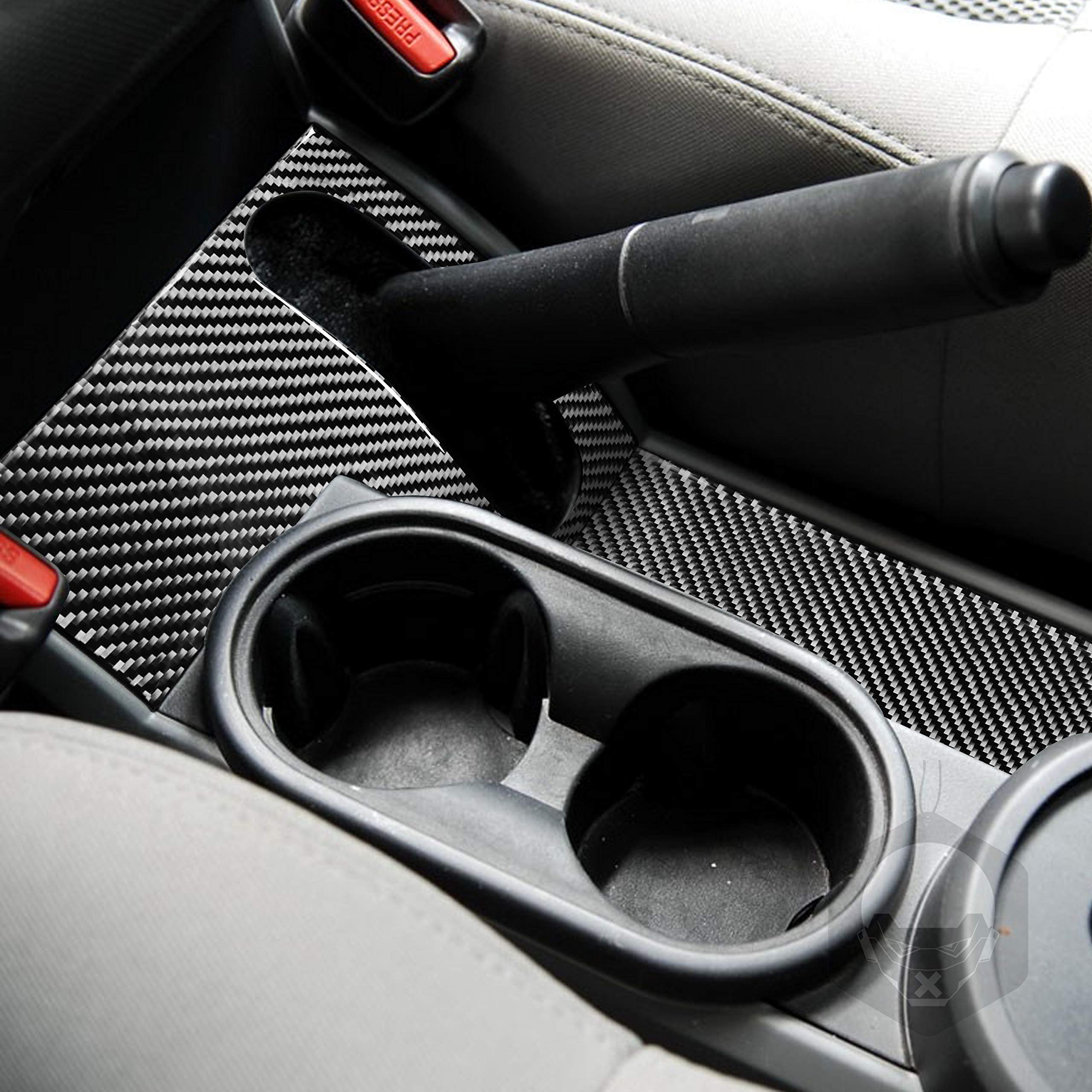 Real Premium Carbon Fiber Compatible with Wrangler 2007 2008 2009 2010 Accessories Car Gear Console Cover Sticker Decal Interior Trim