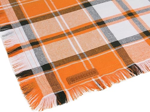 Miniatura 6 de ADOGGYGO Bandana de otoño para perro, bandana de Halloween para perro de Acción de Gracias, bufanda de perro a cuadros naranja, varios tamaños