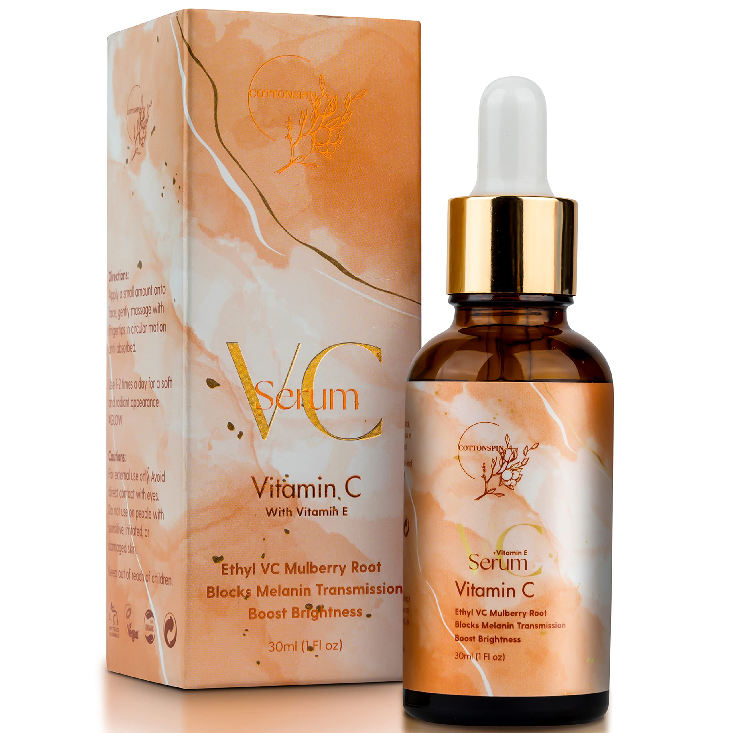 𝗪𝗜𝗡𝗡𝗘𝗥 𝟮𝟬𝟮𝟰* Vitamin C Face Serum – Anti Aging Facial Serum with Vitamin C, Vitamin E & More – Brightening Serum for Dark Spots, Even Skin Tone, Eye Area, Fine Lines & Wrinkles, 1 Fl Oz