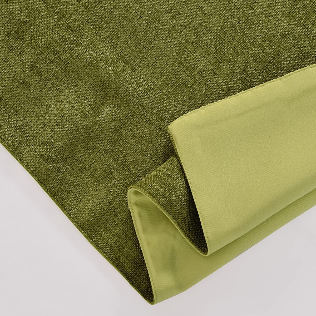 AMBERIS Corridore del letto di ciniglia Verde, sciarpa decorativa durevole del letto per la casa e l'hotel (Fodere per cuscini vendute separatamente)