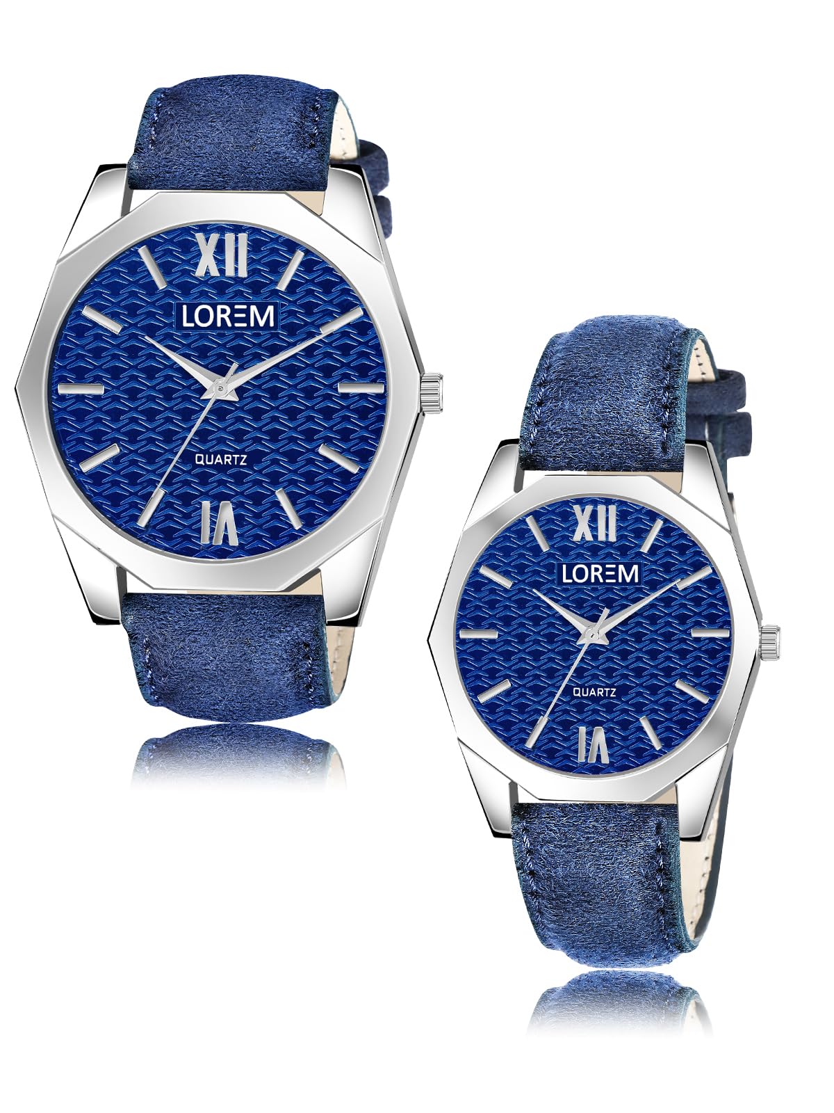 Blue 3D embossed Dial Analog Watch for Lovely Couple LR86-LR333 (B0D8BMZVV3) Amazon Price History, Amazon Price Tracker