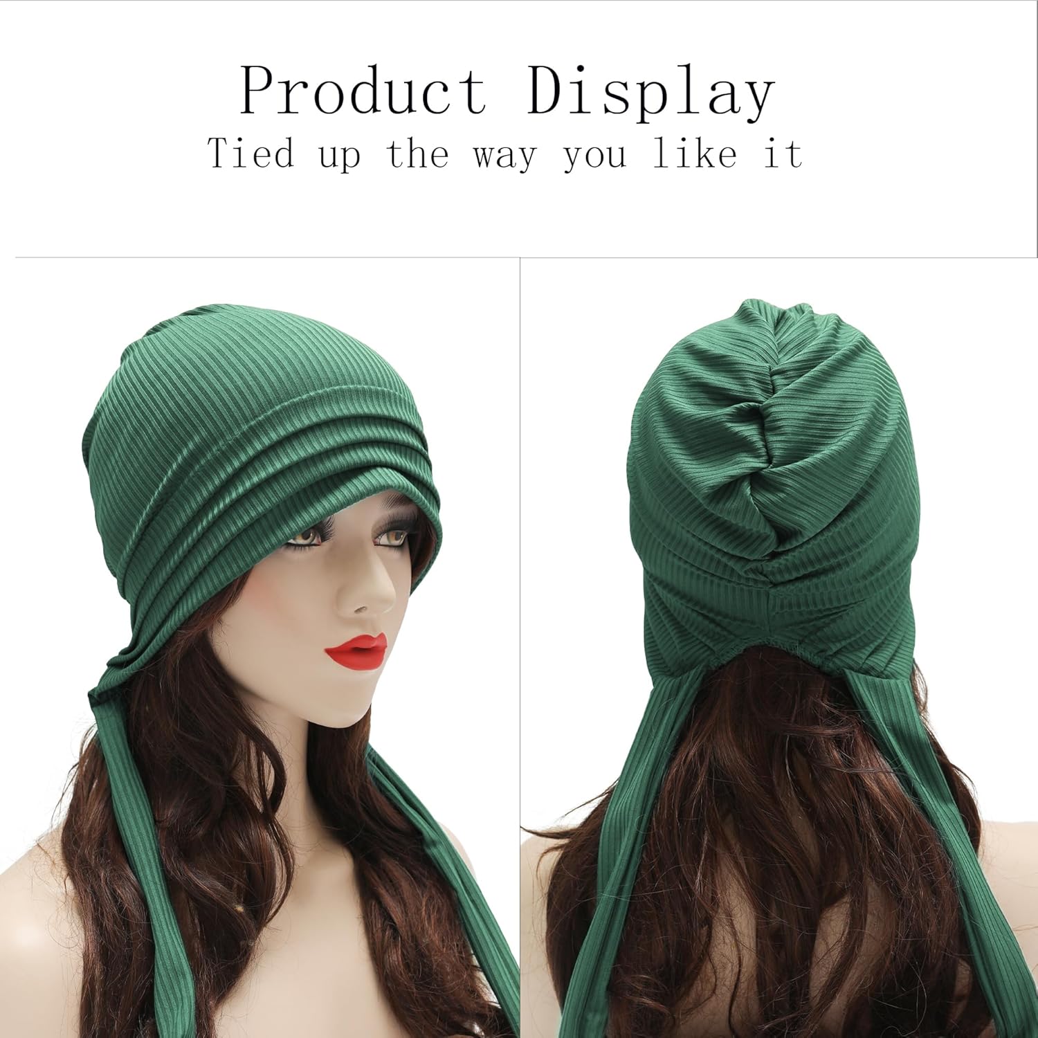 ZLYC Chemo Headwear for Women Soft Head Scarf Headwraps Beanie Hat Stretch Skull Cap - Image 4