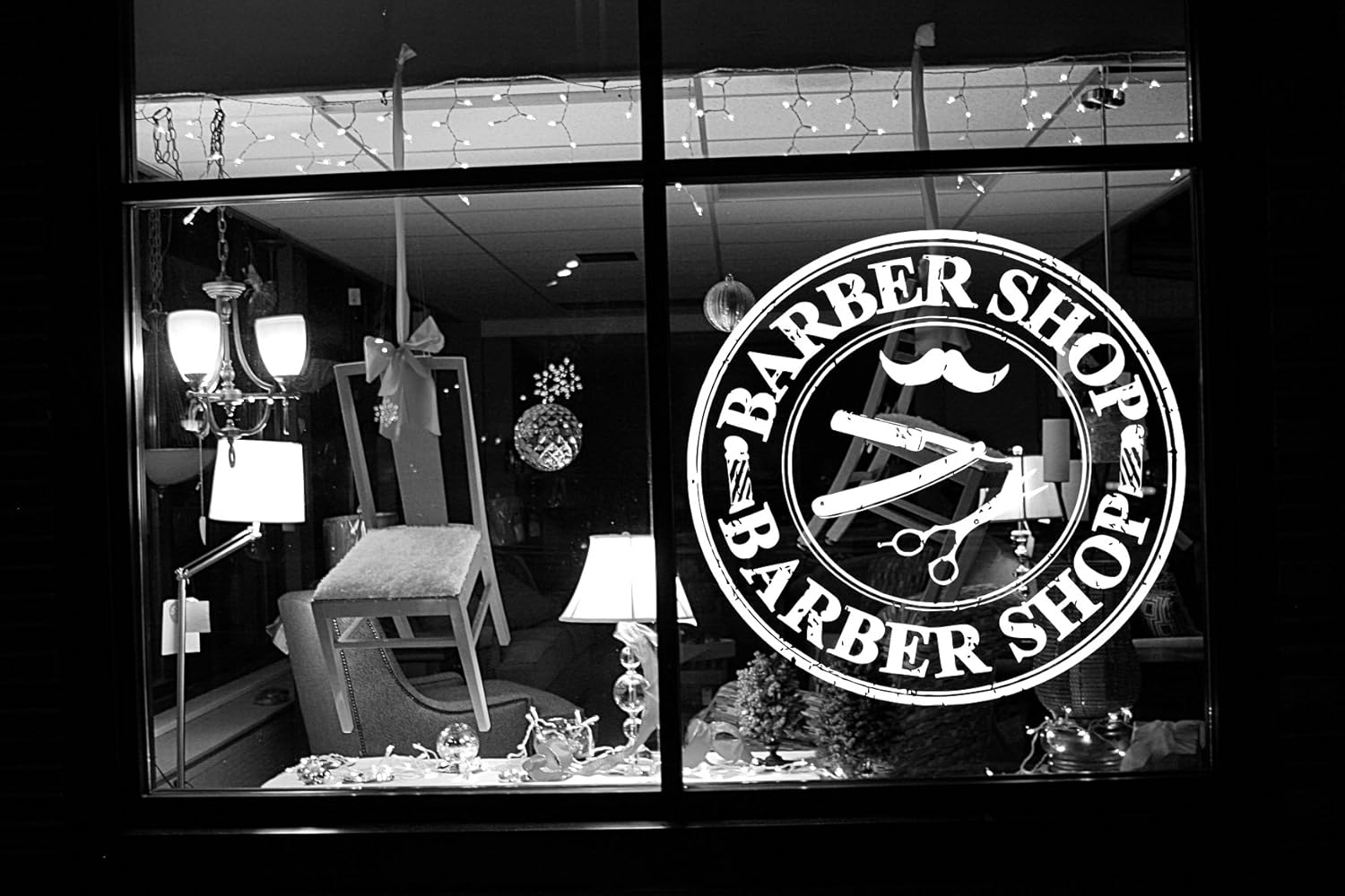 Removable Vinyl Sticker Mural Decal Art Outdoor Indoor Business Barber Shop Hair Beauty Salon Spa SA003