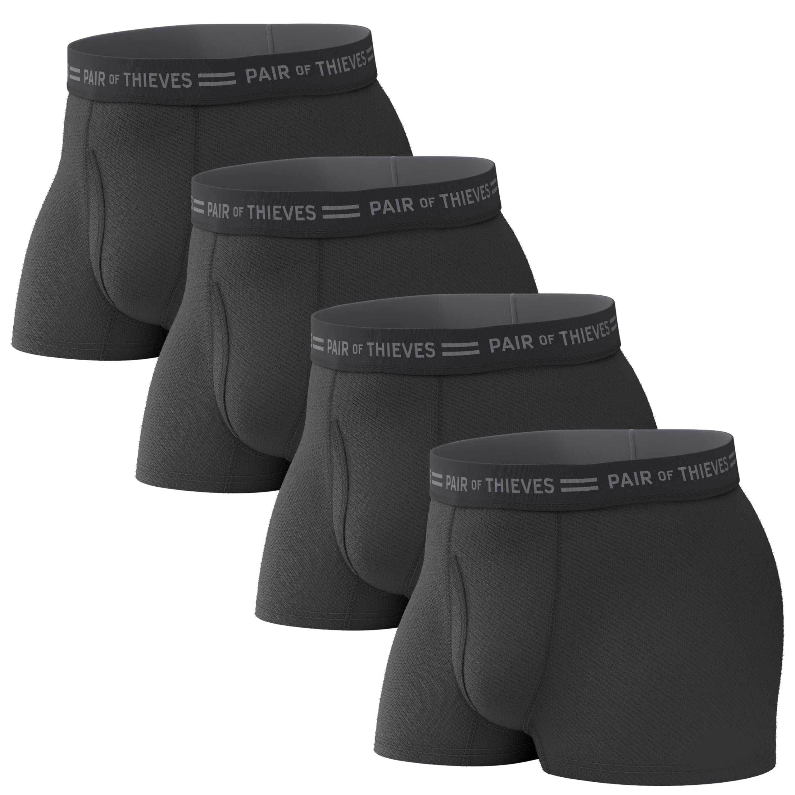 Pair of Thieves Soft Cotton Mens Trunks Underwear Pack (4 Pack) - Tagless Mens Underwear Trunks