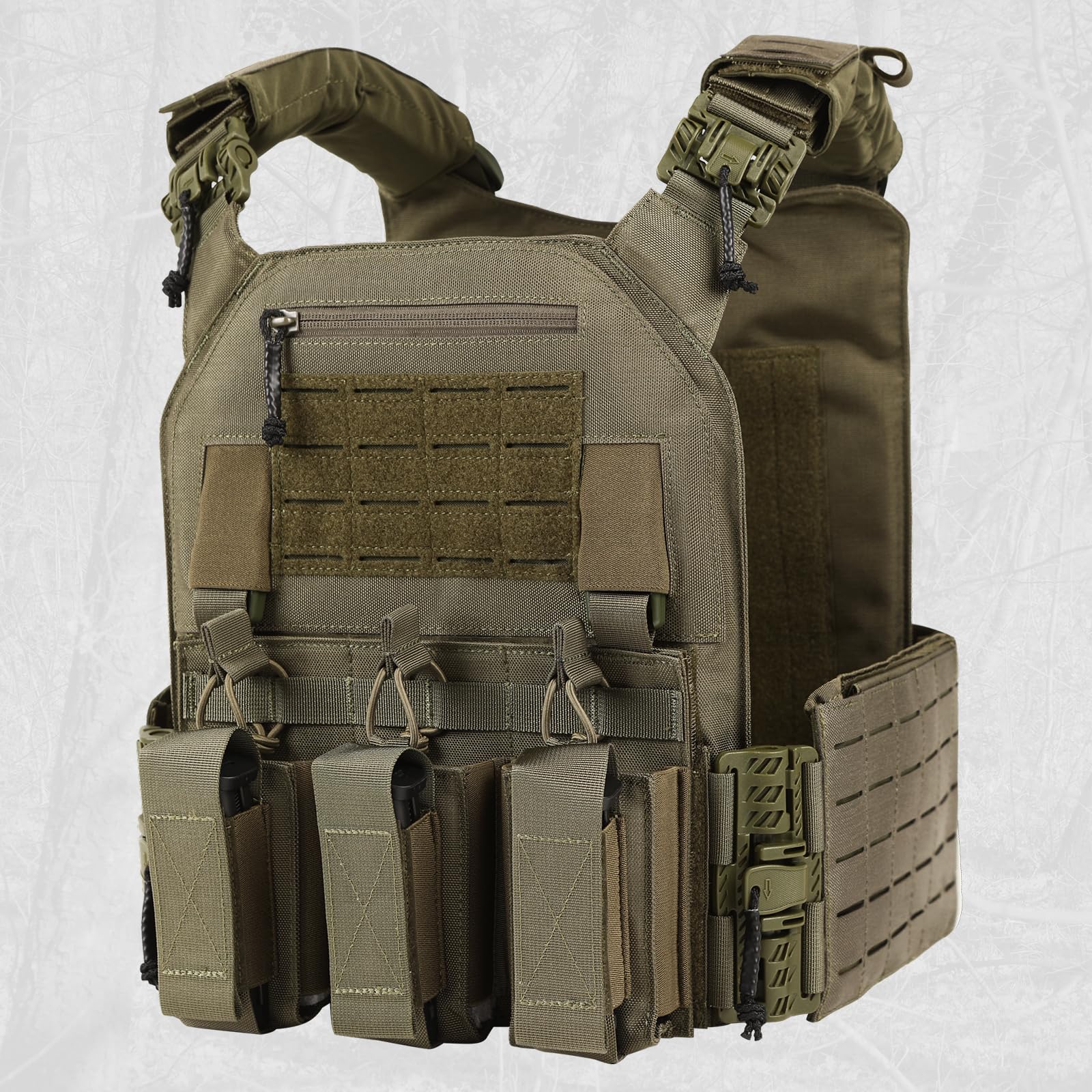 VOTAGOO GEAR Taktische Weste, Schnellverschluss, leichte Airsoft-Weste, verstellbare Gewichtsweste für Outdoor-Jagdtraining