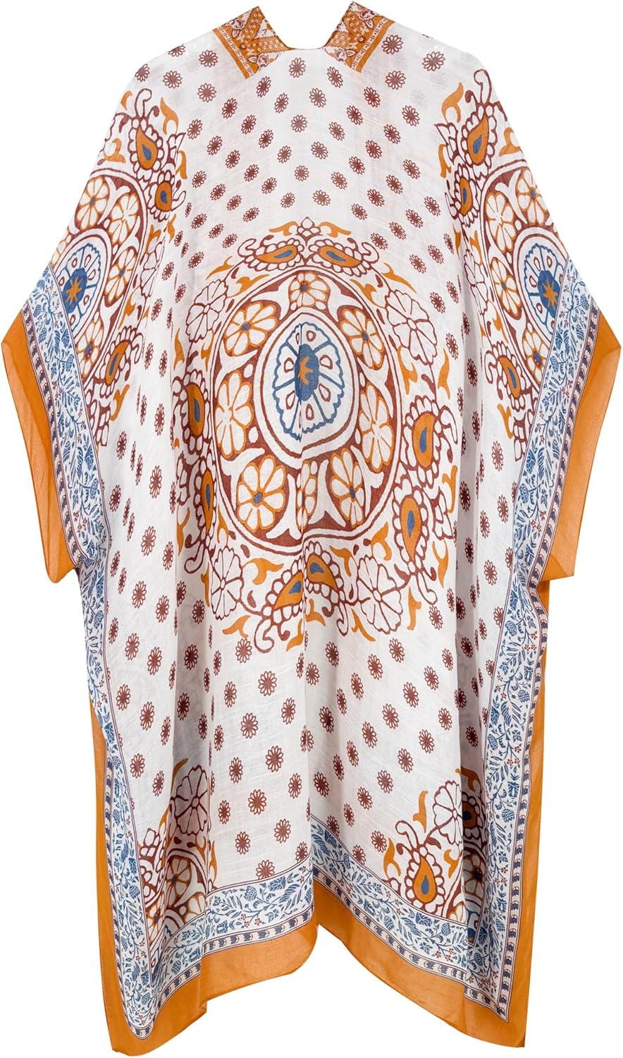 Moss Rose Women's Beach Cover up Swimsuit Kimono with Bohemian Floral Print, Loose Casual Resort Wear - Image 5