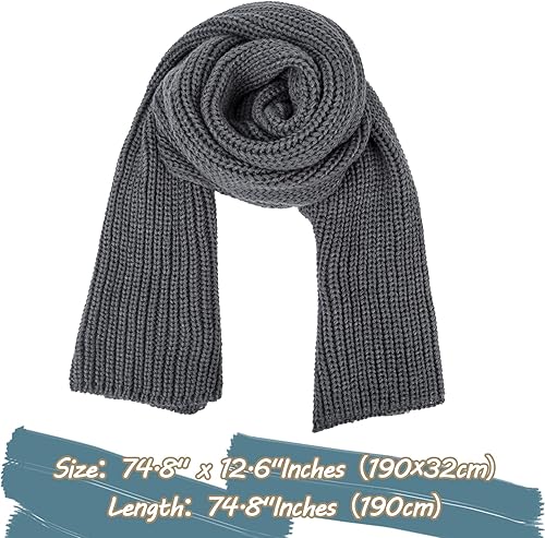 Miniatura 3 de Bufanda gruesa de punto trenzado grueso para mujer y hombre