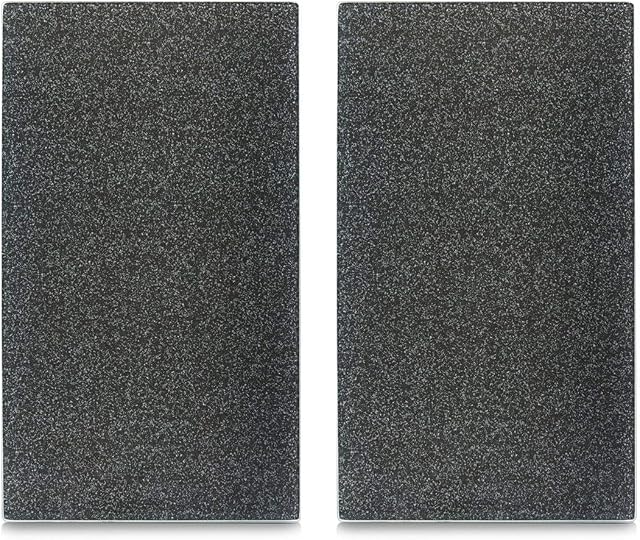 Zeller "Granite Stove Cover/Cutting Plate, Anthracite, 30 x 52 cm, Set of 2
