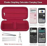 Vista 30 de Elonbo Funda de transporte para calculadora gráfica de color Casio fx-CG50 PRIZM/fx-9750GIII/991ES Plus/ 991CW/ 115ES Plus/300ES/300MS estándar Negro