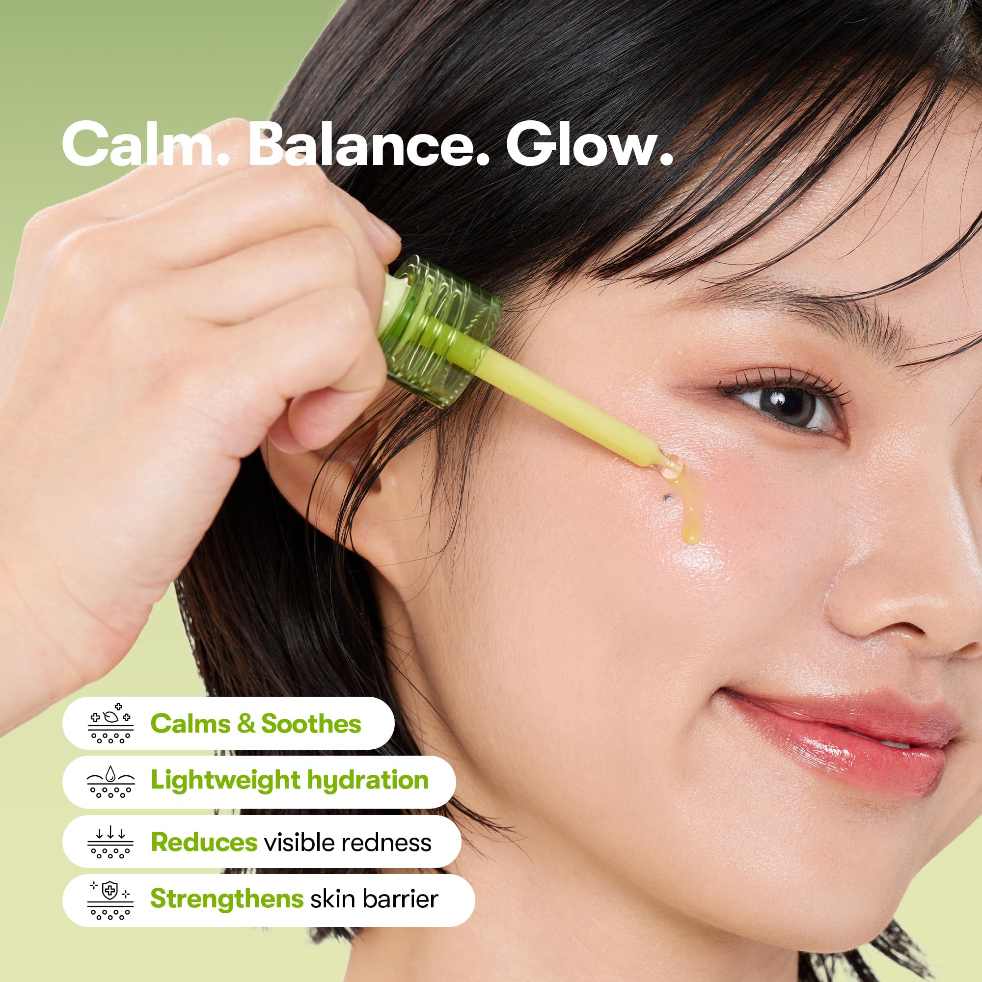 VT COSMETICS Matcha Cica Layer Serum with Ceramide & Squalane, 30ml