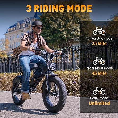 Miniatura 5 de Electric Bike for AdultsElectric Mountain Bike 1008W Brushless Motor 624Wh Removable Battery, 28MPH 20" Fat Tire Electric Bike