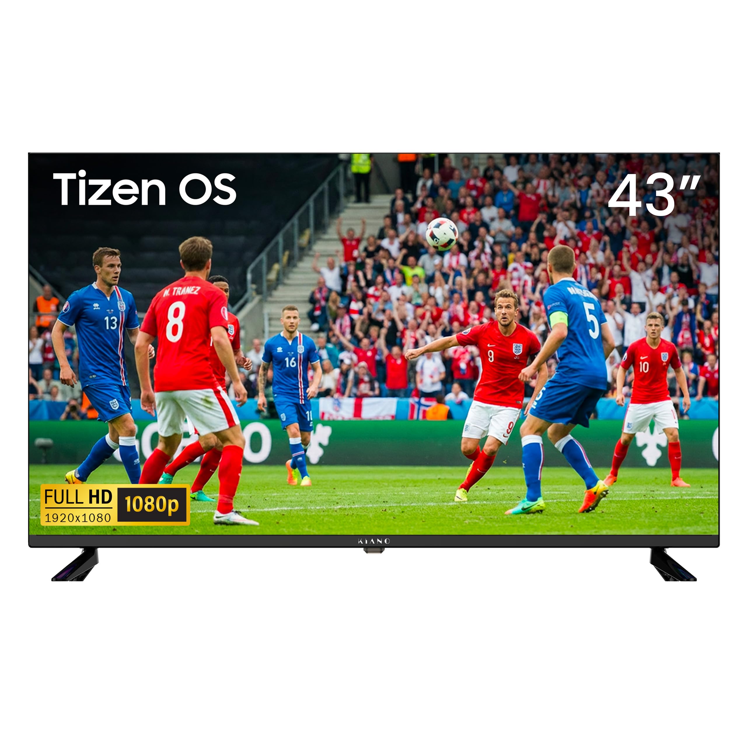 Telewizor Kiano LD43R02 Smart TV 43" Full HD LED z Tizen OS, Wi-Fi, Bluetooth, DVB-T2 HEVC, DVB-S2, HbbTV, 3x HDMI, 2x USB