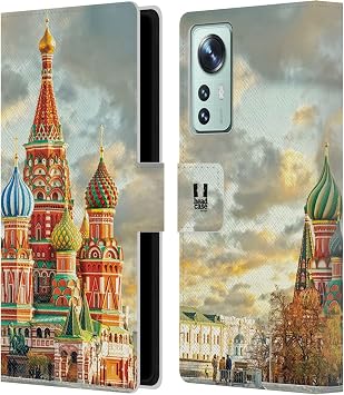 Head Case Designs Saint Basils Cathedral City Skylines Leather Book Wallet Case Cover Compatible With Xiaomi 12