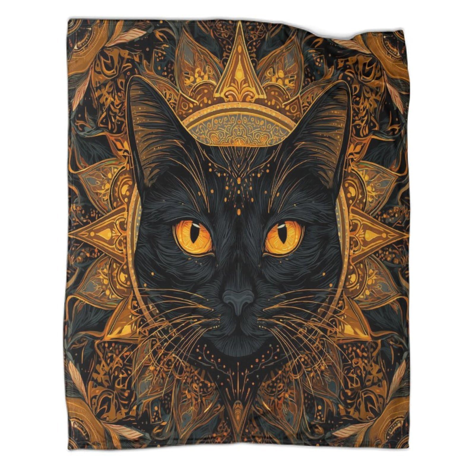 kaiyun Cat, Datura Throws And Patchwork Quilts,50x60inch(127x152cm),Soft Blanket with Pattern