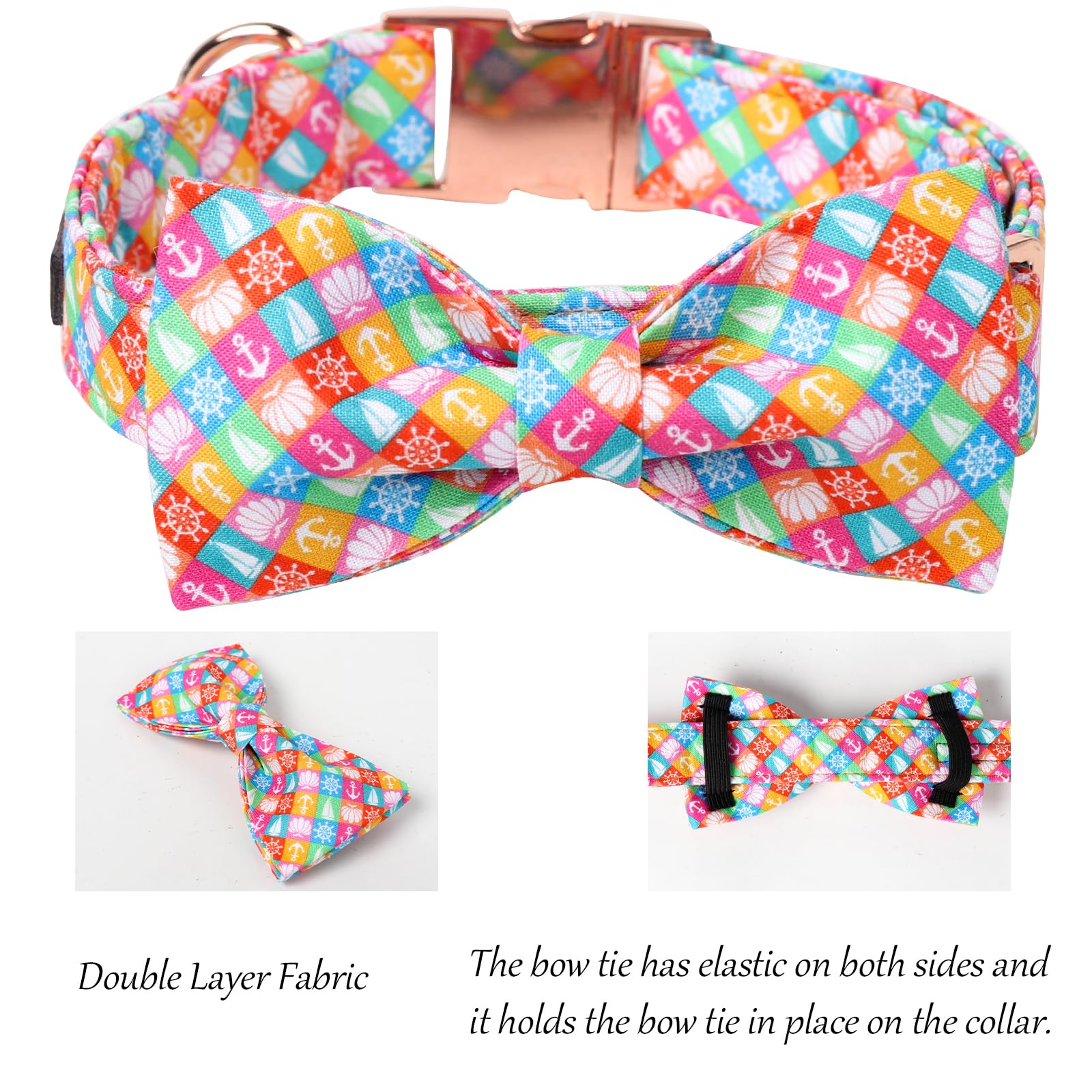Lionet Paws Design Dogs Collar Cute Adjustable Dog Collars for Girl Female Small Medium Dogs Colorful Sailboat S - Image 4