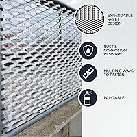 Vista 2 de M-D Building Products 57364 Hoja de aluminio expandible de latón de 24 pulgadas x 48 pulgadas