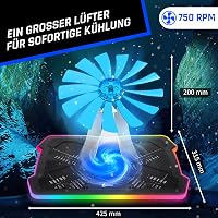 KLIM Cyclone laptop hűtőpad 5 ventilátorral, állvánnyal és maximális hűtéshez 3