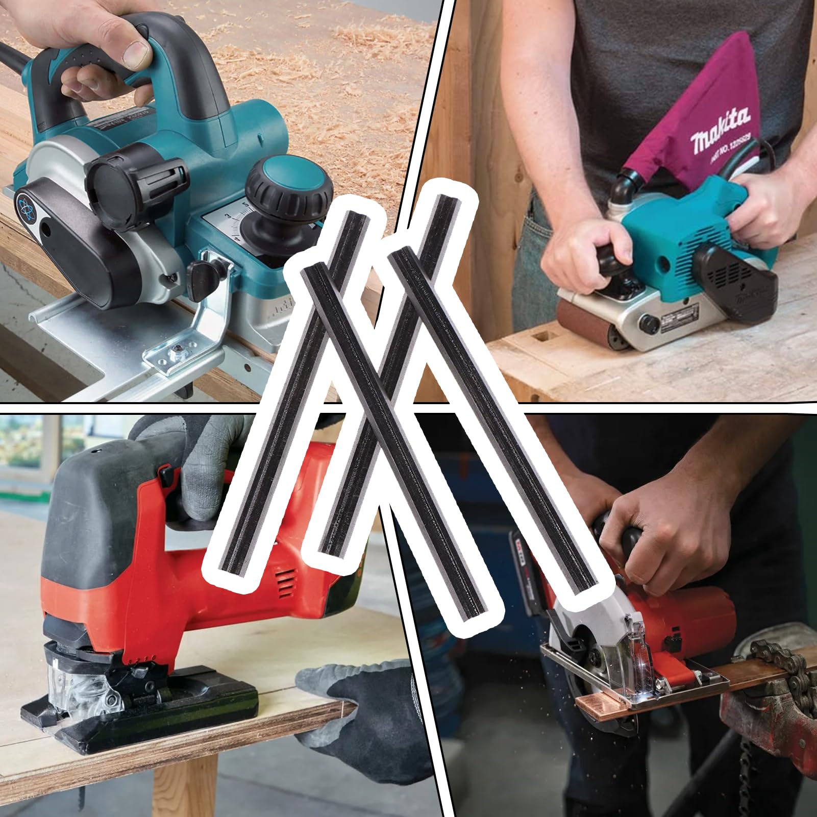 10 pezzi, lame per pialla 82 mm, 82 x 5,5 x 1,2 mm, lama Hss elettrico, lama di ricambio professionale per macchine per la lavorazione del legno, taglio Maklta, Bosch