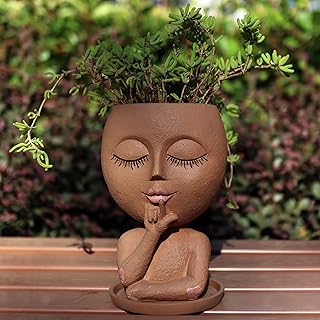 Sponsored Ad - Head Planter Face Flower Pots, Cute Resin Face Planters for Indoor Outdoor Plants, Macetas para Plantas Fun...