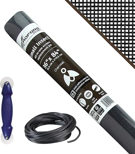 Saint-Gobain ADFORS - Kit de reparación de insectos pequeños para ventana y puerta, 36 x 84 pulgadas, ventana y puerta de bricolaje, para reparación