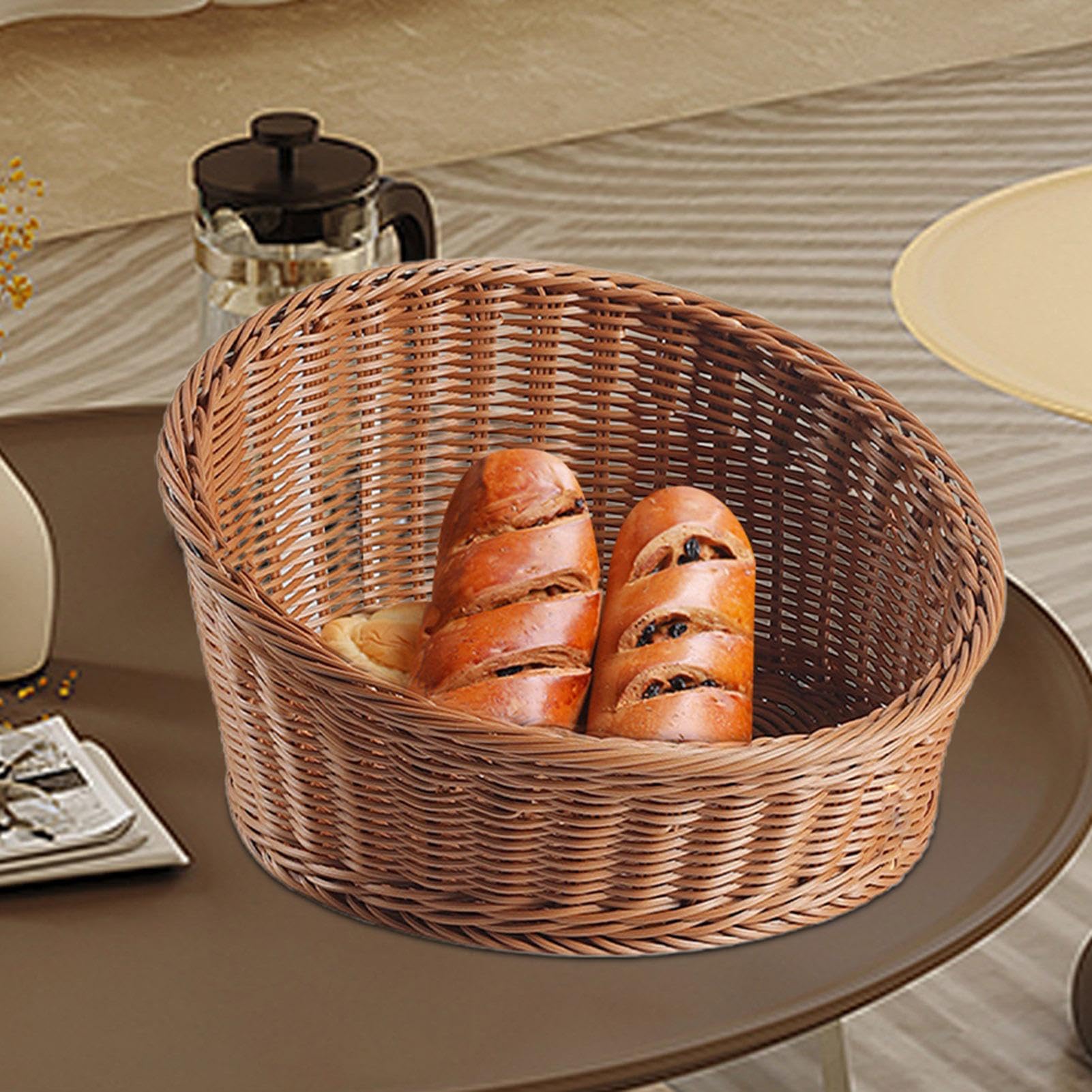 Cesto Espositivo Da Pane Vassoio Espositore Alimenti Organizer Dolci | Cesto Intrecciato Da Portata Per Pane Esposizione di Cibo, Dolci, Snack, Pasticceria, Patate per Cucina, Ristorante,