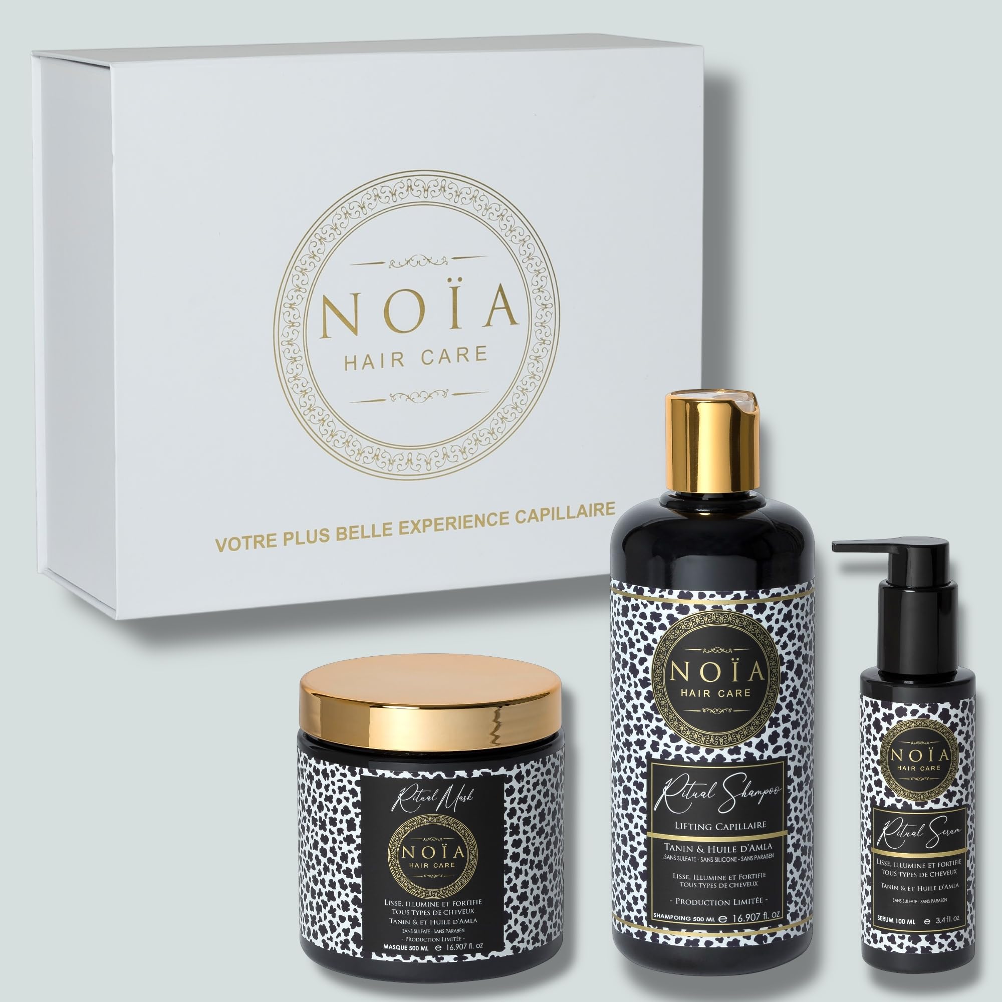 NOÏA HAIR - Prestige Hair Care Premium Set - RITUAL Collection - Shampoo + Mask + Serum (Tannin & Amla Oil) - Image 2