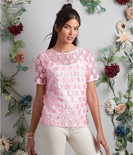 Miniatura 5 de Simplicity US8545D5 - Patrones de costura para mujer, camisola, vestido deslizante, camisa y camiseta sin mangas, tallas 4-12