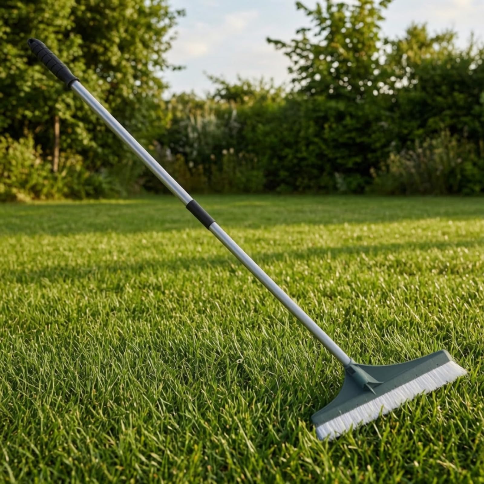 rockible Scopa con Manico Telescopico Telescopica Spazzola a Manico Lungo Ergonomica per Balcone