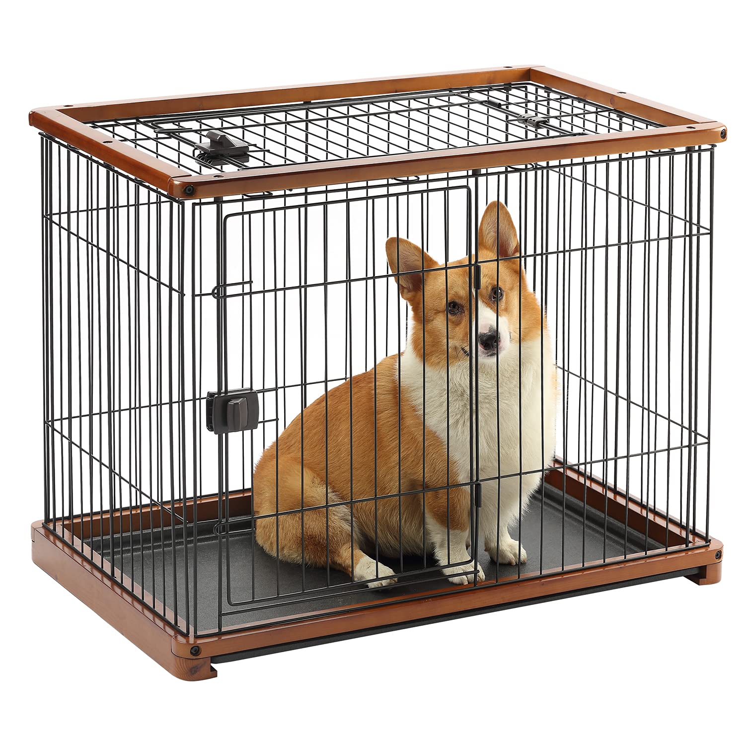 【最終値下げ・美品】犬用ゲージ　ドッグゲージ　檻　ブラウン Amazon | Dreamsoule ペットサークル ドッグケージ 犬 ケージ